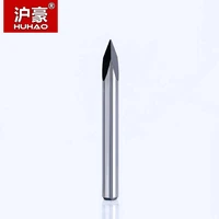 huhao 10pcslot 3 175mm cnc engraving bits 3 edge carbide pypamid bits router machine 3 face stone carving woodworking tools