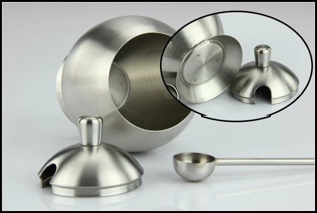 Сахарница в форме яйца из нержавеющей стали с крышкой и ложкой для сахара 300 мл|sugar