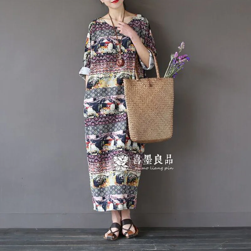 Женское летнее платье новинка 2017 модные женские хлопковые свободные платья