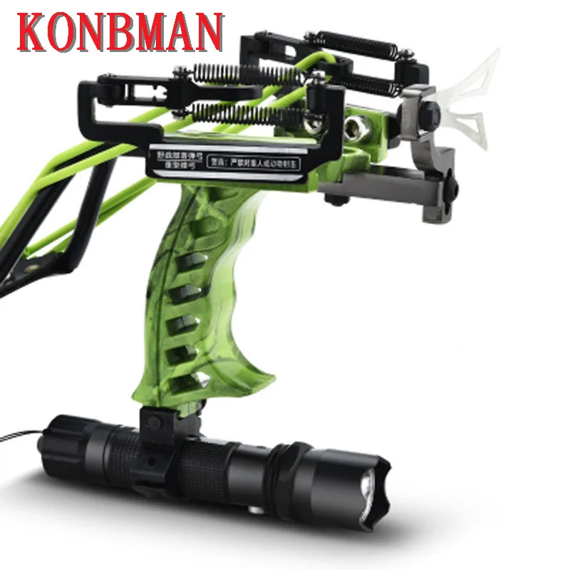 Fishing Bow With Laser Slingshot with Flashlight Hunting slingshot Fishing Catapult Outdoor Powerful Slingshot Compound Bow old man with compound bow