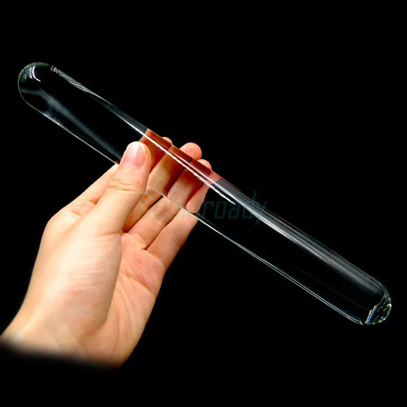 Цилиндрический стеклянный фаллоимитатор Большая большая стеклянная посуда