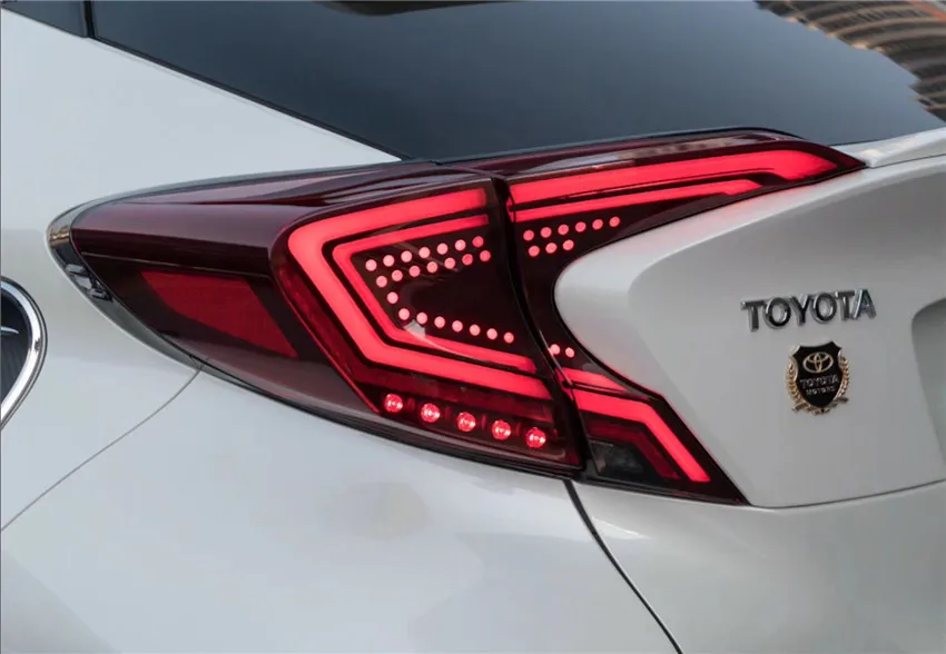 Для Toyota CH-R C-HR CHR светодиодные задние фонари противотуманная лампа задняя лампы ДРЛ+ Тормозная+ Park+ Сигнальные огни