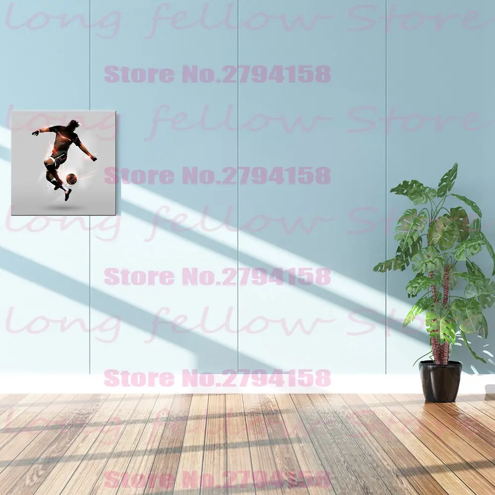 Мультяшный плакат Художественная печать футбольный игрок шапка трюк футбольное