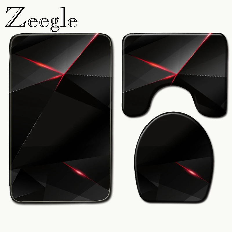 Zeegle 3 шт./компл. Набор ковриков для ванной нескользящие коврики пола коврик