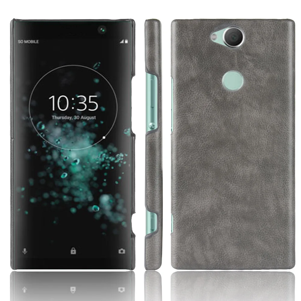 Роскошный Litchi чехол для sony Xperia XA2 Plus XA2Plus XA2+ чехол H3413 H4413 H4493 кожаный ПК жесткий защитный чехол для задней панели телефона