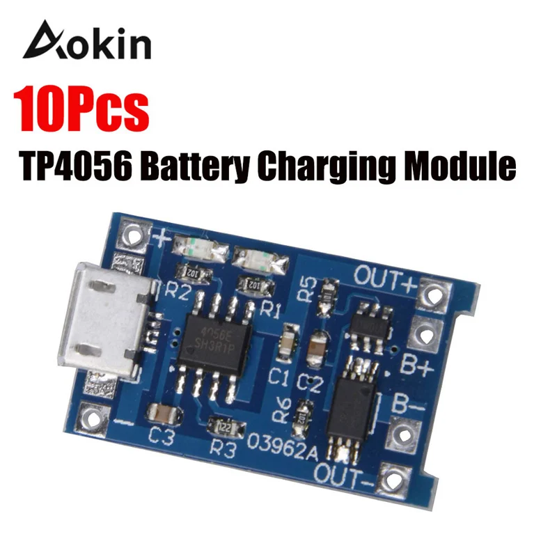 10 шт. TP4056 5В 1A Micro USB 18650 литиевая батарея зарядная плата модуль зарядки защита