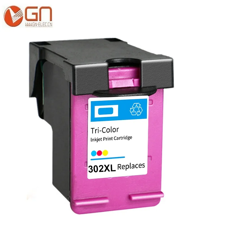 1C GN 302XL восстановленные черной и цвет картридж Замена для hp 302 для hp с чернилами hp Deskjet 2130 2135 1110 3630 3632 принтер - Цвет: 1C
