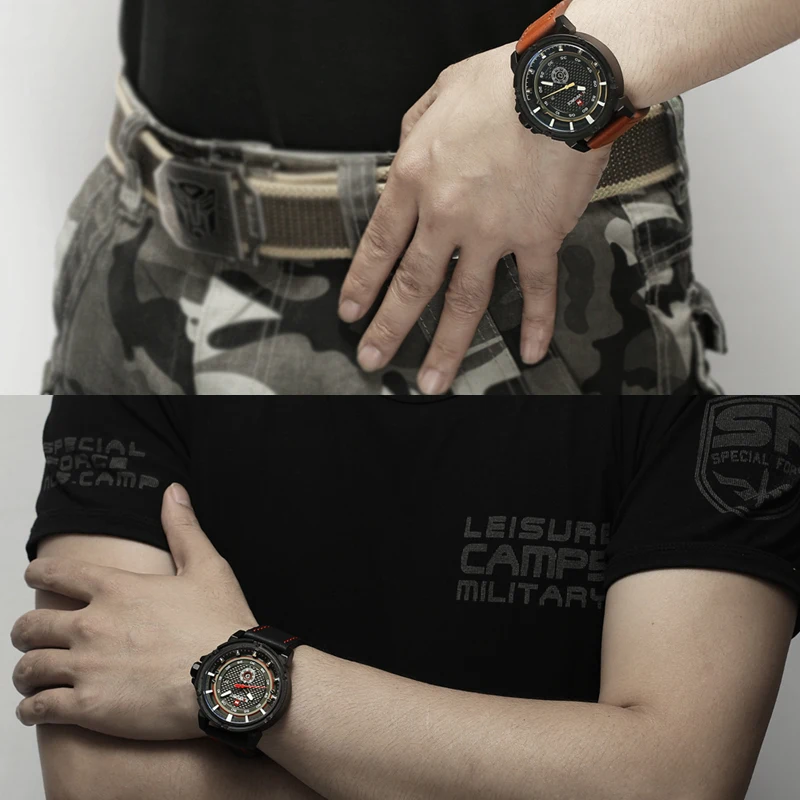 NAVIFORCE часы человек Элитный бренд Relogio Masculino Мода Военная кожа кварцевые наручные