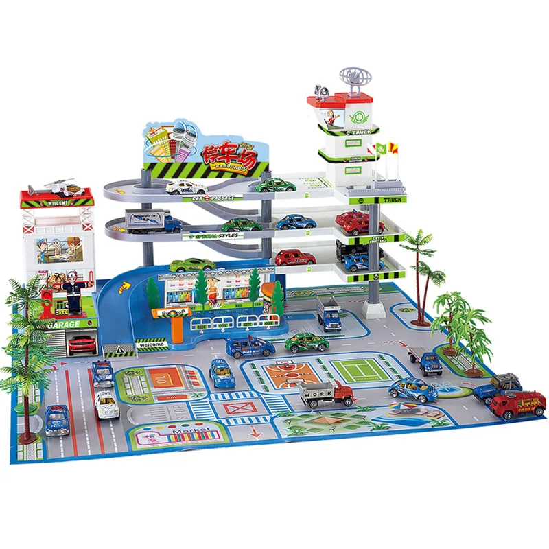 Детская дорожка для парковки отдел для сборки игрушек Многоэтажный трек для сборки игрушек