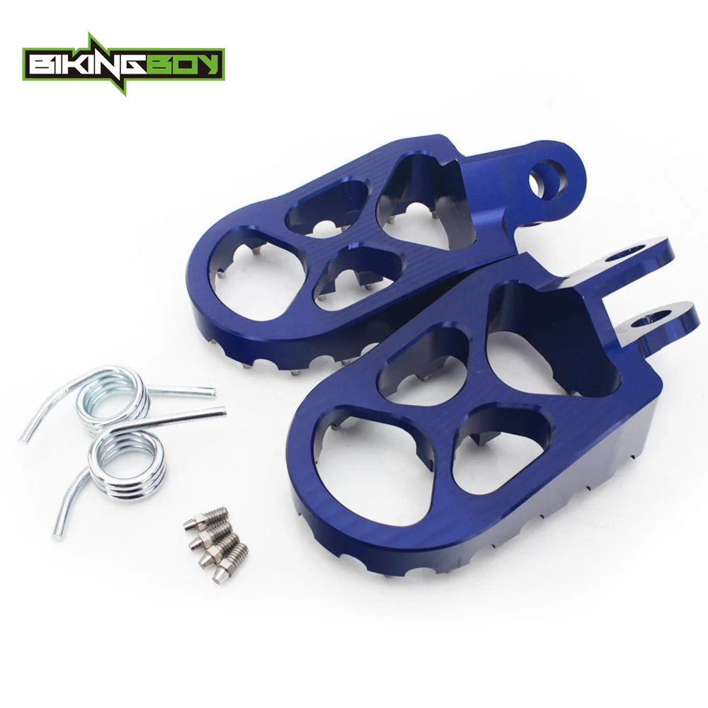 Blue BIKINGBOY MX подножки, подставки для педалей, подножки для SUZUKI RM 125 250 91-02 RMX 250 R S 93-99 DRZ400 E S 00 01 02 DRZ 400 SM 05-16 - Цвет: Blue