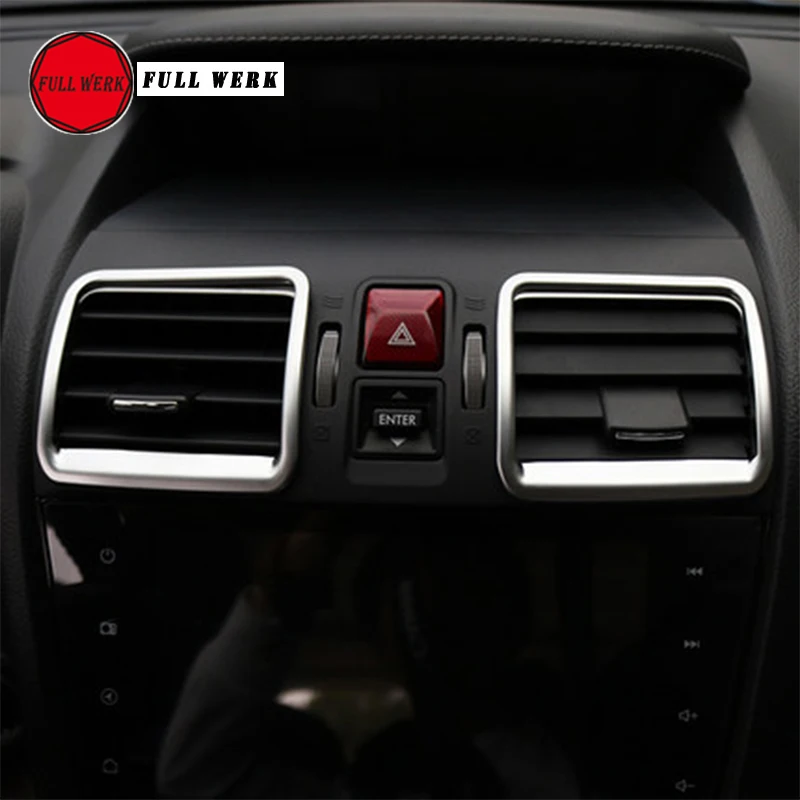 

ABS Car Styling Upper Side Air Vent Trim Outlet Cover Sticker Central Air Conditioning Decoration for Subaru Forester 2013-2018