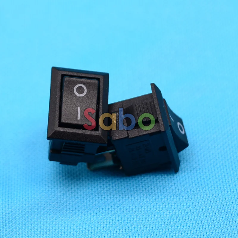 

10pcs AC 250V 3A 2 Pin ON/OFF I/O SPST Snap in Mini Boat Rocker Switch 10*15MM
