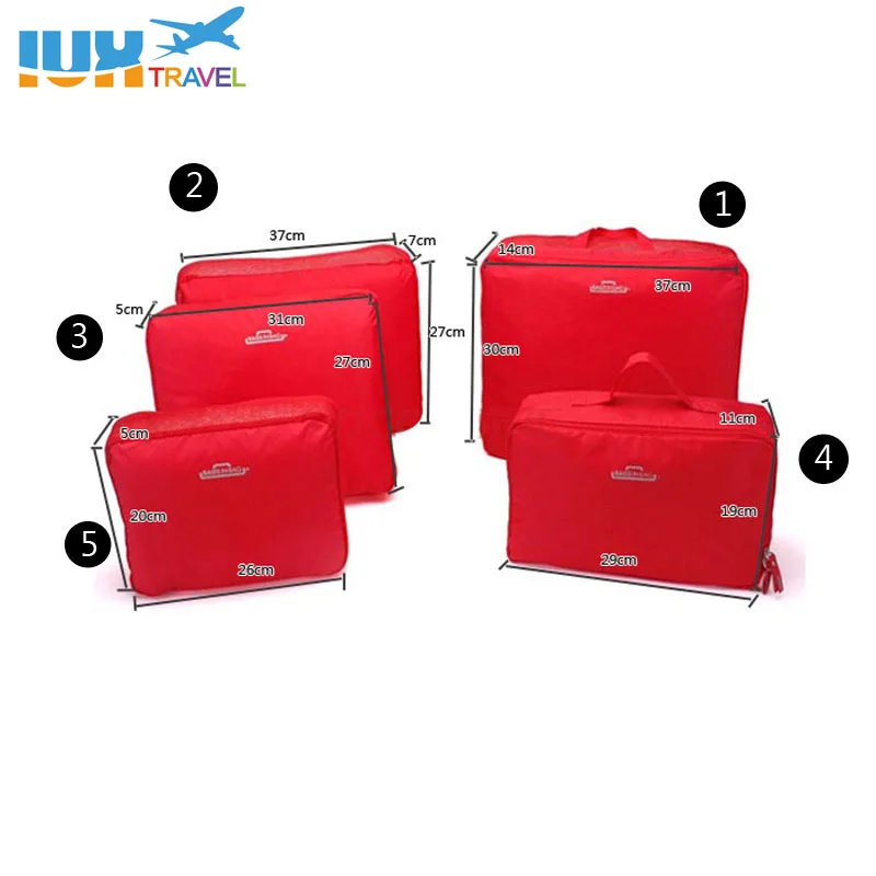 5PCS Set Fashion Clothes Organizer Women Travel Bag Large Capacity Folding Unisex Luggage MenTraveling Handbag tailor-made |