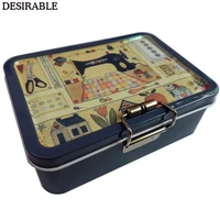 desirable portable exquisite metal double layer sewing card and other small items storage box six colors optional