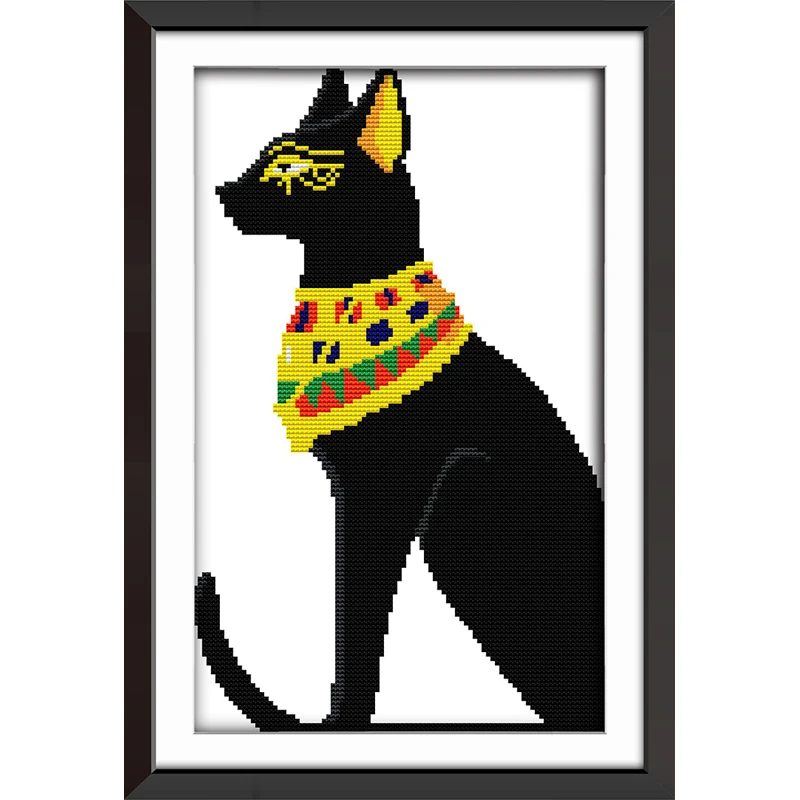Набор для вышивки черной кошкой с шарфом Joy sundayA 14 карат 11 карат|cross stitch kits|cross