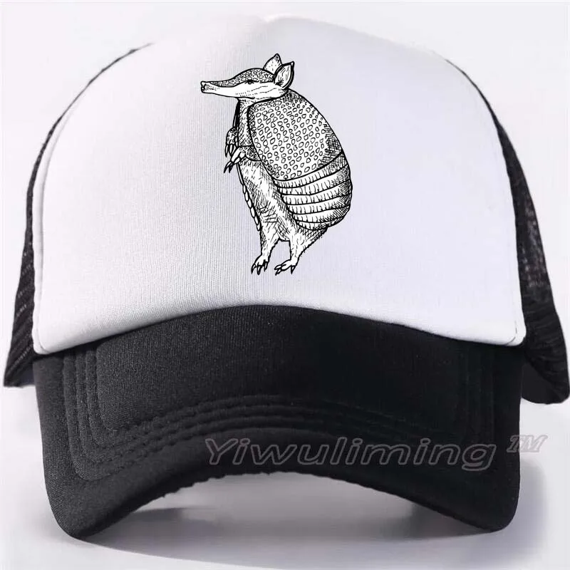 

New Summer Trucker Caps armadillos! Cool Summer Black Adult Cool Baseball Mesh Net Trucker Caps Hat for Men Adjustable
