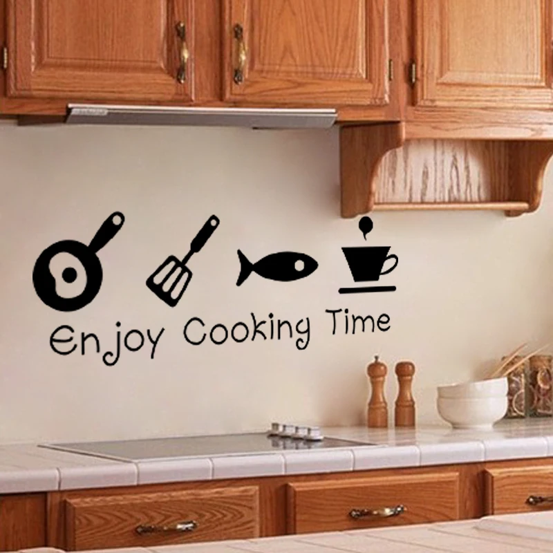 Наслаждайтесь временем готовки Diy настенные наклейки для кухни ресторана