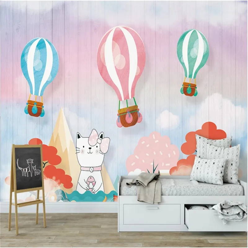 Настенная бумага в скандинавском стиле с мультяшным рисунком для детской