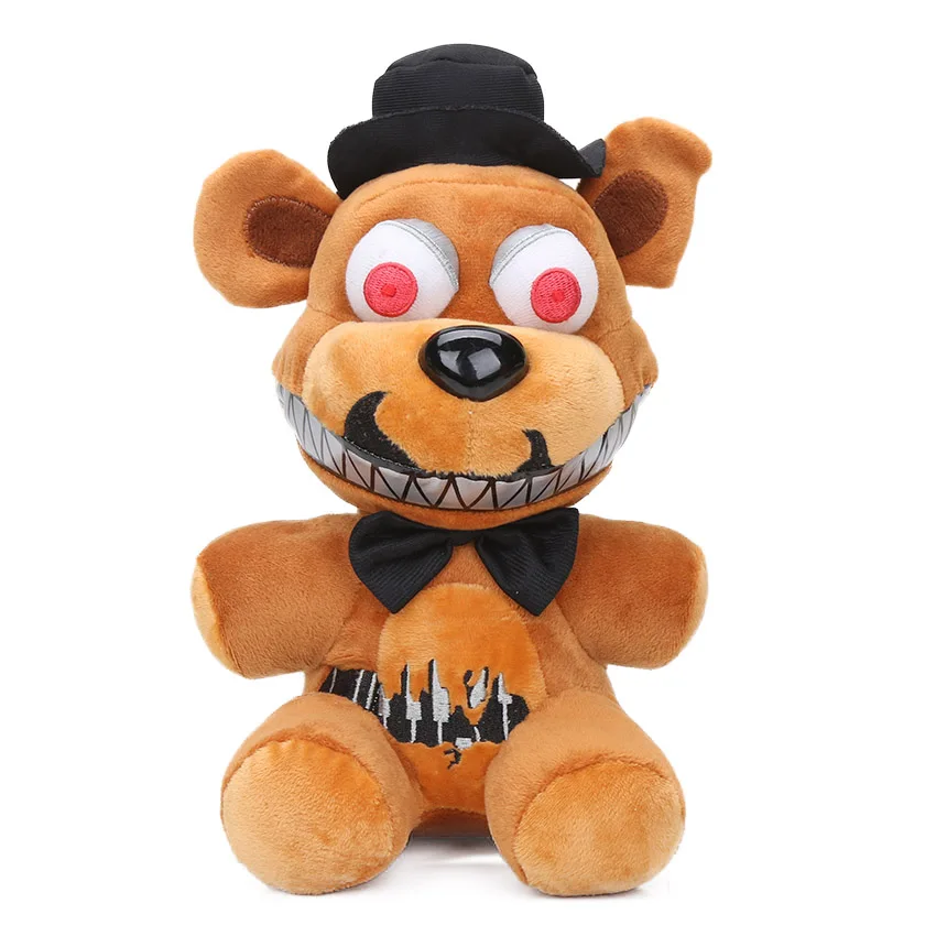 25cm nightmare bear 15 см-45 см Five Nights at Freddy's плюшевые игрушки FNAF кошмар красный Foxy Freddy Fazbear плюшевый брелок-подвеска мягкая кукла - Цвет: 25cm nightmare bear