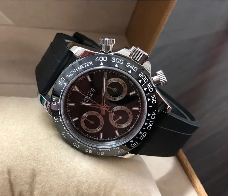 Мужские многофункциональные кварцевые часы с сапфировым стеклом 39 мм | Наручные