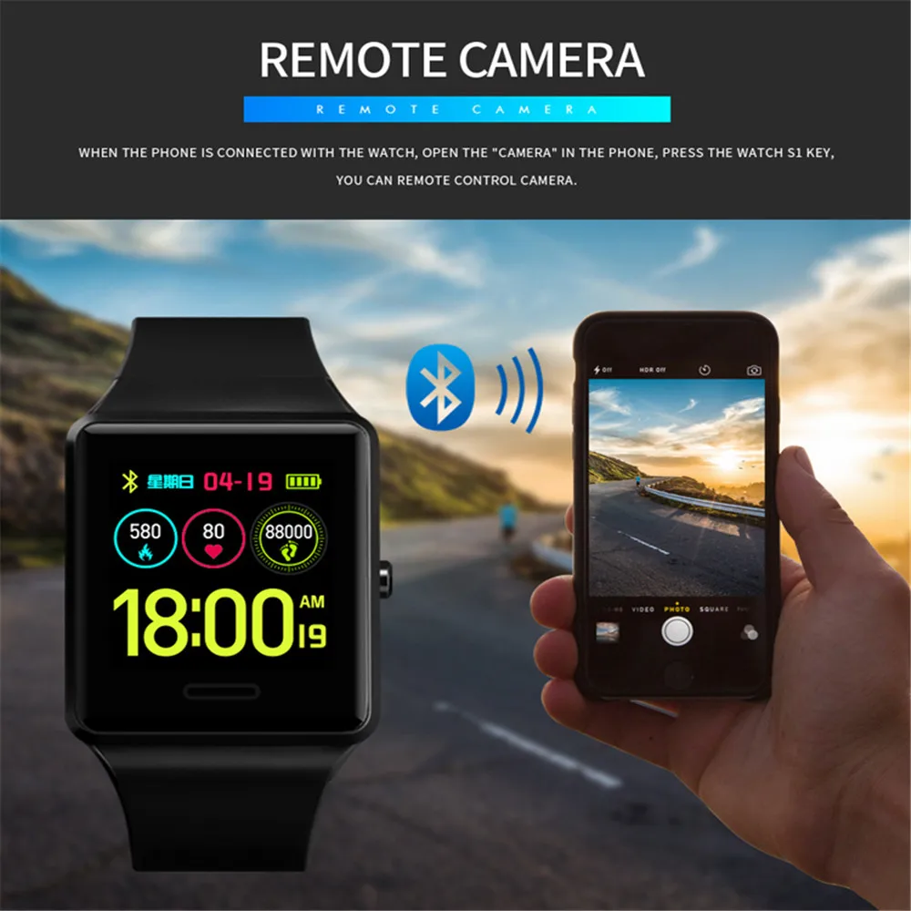 SKMEI Смарт часы для мужчин Bluetooth цифровой монитор сердечного ритма