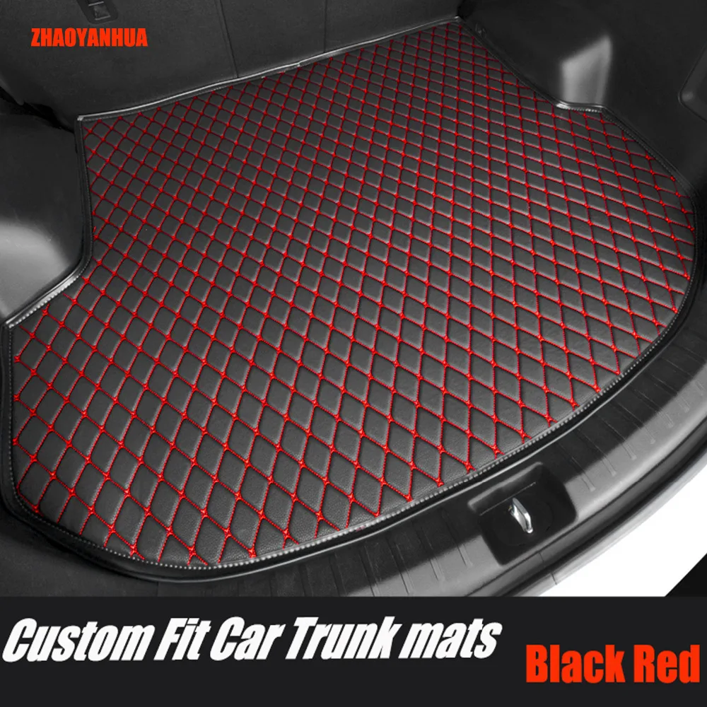 

ZHAOYANHUA Car trunk mats for Volkswagen Beetle Eos Golf Jetta Passat sharan leather Anti-slip car-styling carpet liner