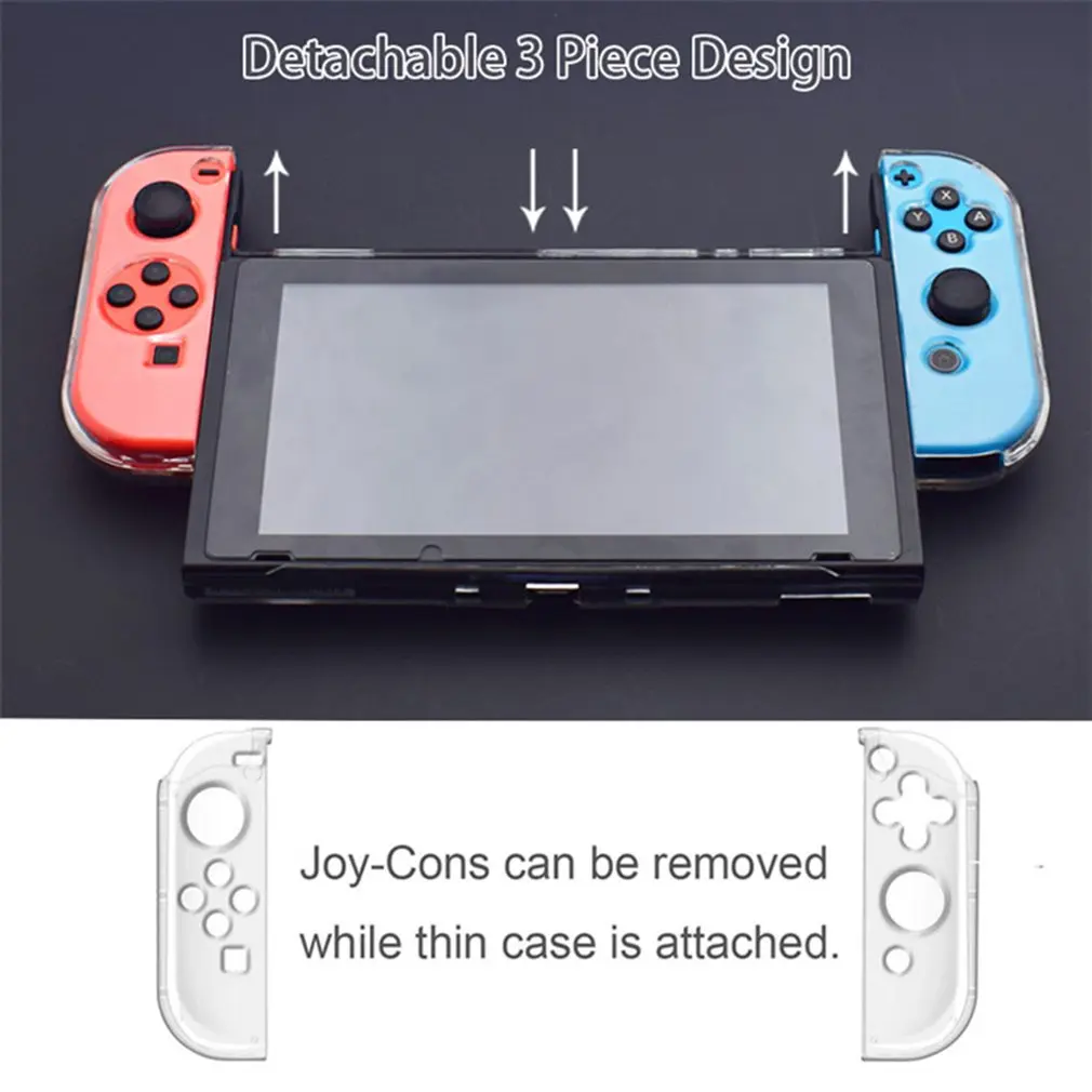 Съемный кристально прозрачный чехол для ПК для nintendo kingd Switch NS NX чехол s Жесткий прозрачный чехол для задней крышки оболочка ультра тонкая сумка