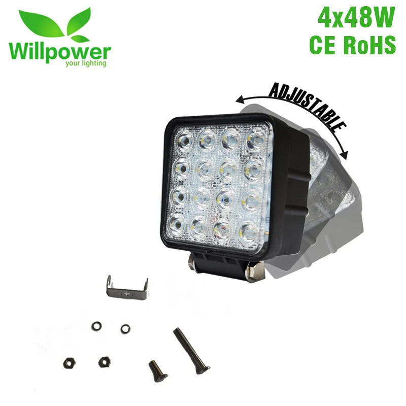 Квадратный прожектор 10 шт. IP67 водонепроницаемый точечный луч для внедорожников