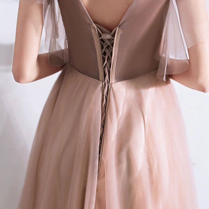 SSYFashion, элегантное вечернее платье для банкета, платье для особых случаев, с аппликацией, с блестками, с коротким шлейфом, вечерние платья, Robe De Soiree