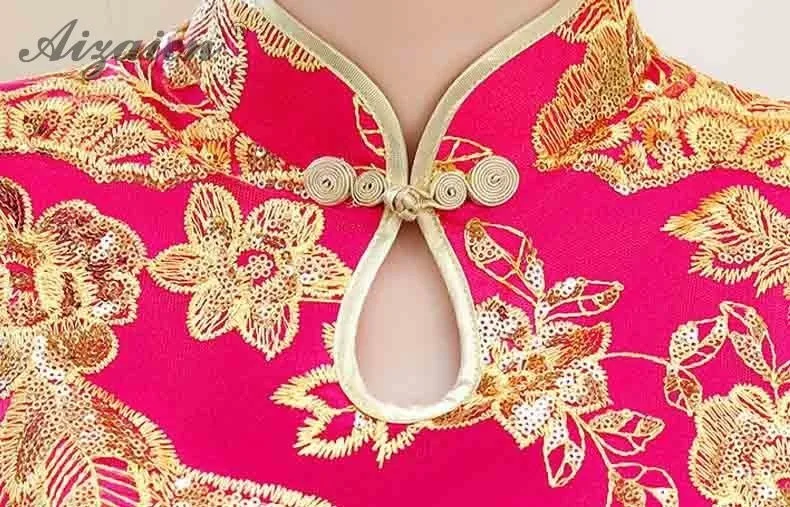 Красное китайское длинное Ципао, Современная невеста, женится на стройном винтажное платье, женское китайское свадебное платье, Ципао, Восточная вышивка, Qi Pao