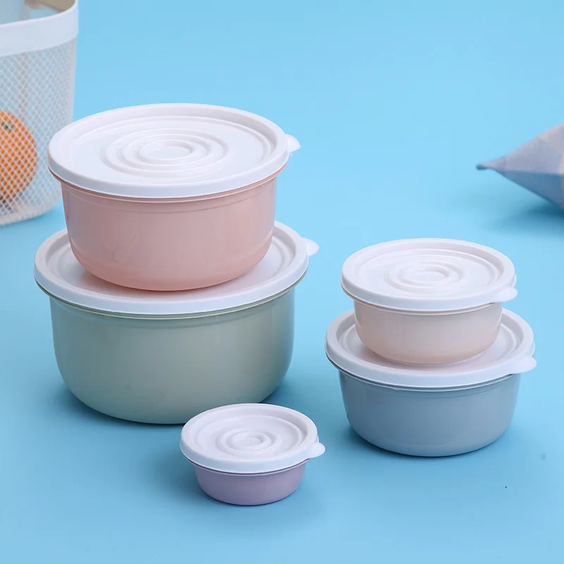 5 Pcs 1 Set WORTHBUY 5 шт./компл. Кухонный Контейнер для хранения BPA БЕСПЛАТНО пластиковый ящик для хранения герметичных зерновых фруктов пищевой органайзер для холодильника - Цвет: 5 Pcs 1 Set