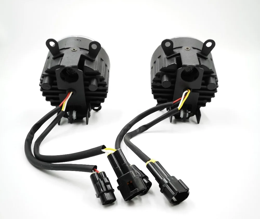 Автомобильные светодиодные дневные ходовые огни 3-в-1 противотуманные фары с