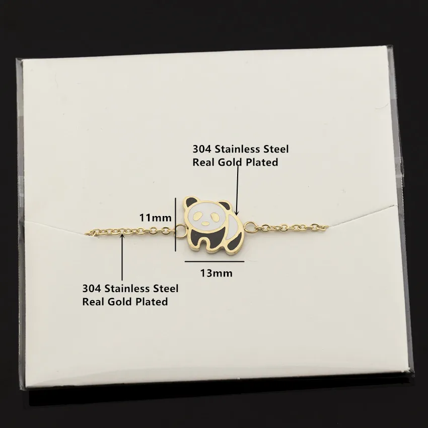 Женский браслет в этническом стиле из нержавеющей стали|pulseras mujer|panda braceletbest gift |