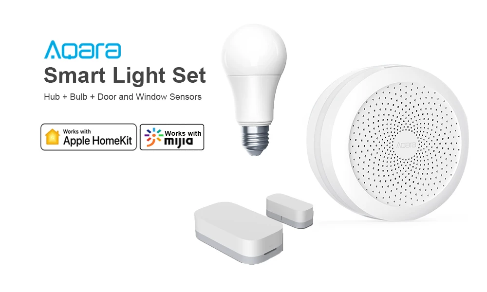 Xiaomi Aqara Smart Light Комплект Aqara шлюз+ Aqara светодиодный лампы+ Aqara ручки для дверей и окон Сенсор работать с Apple HomeKit Mijia приложение