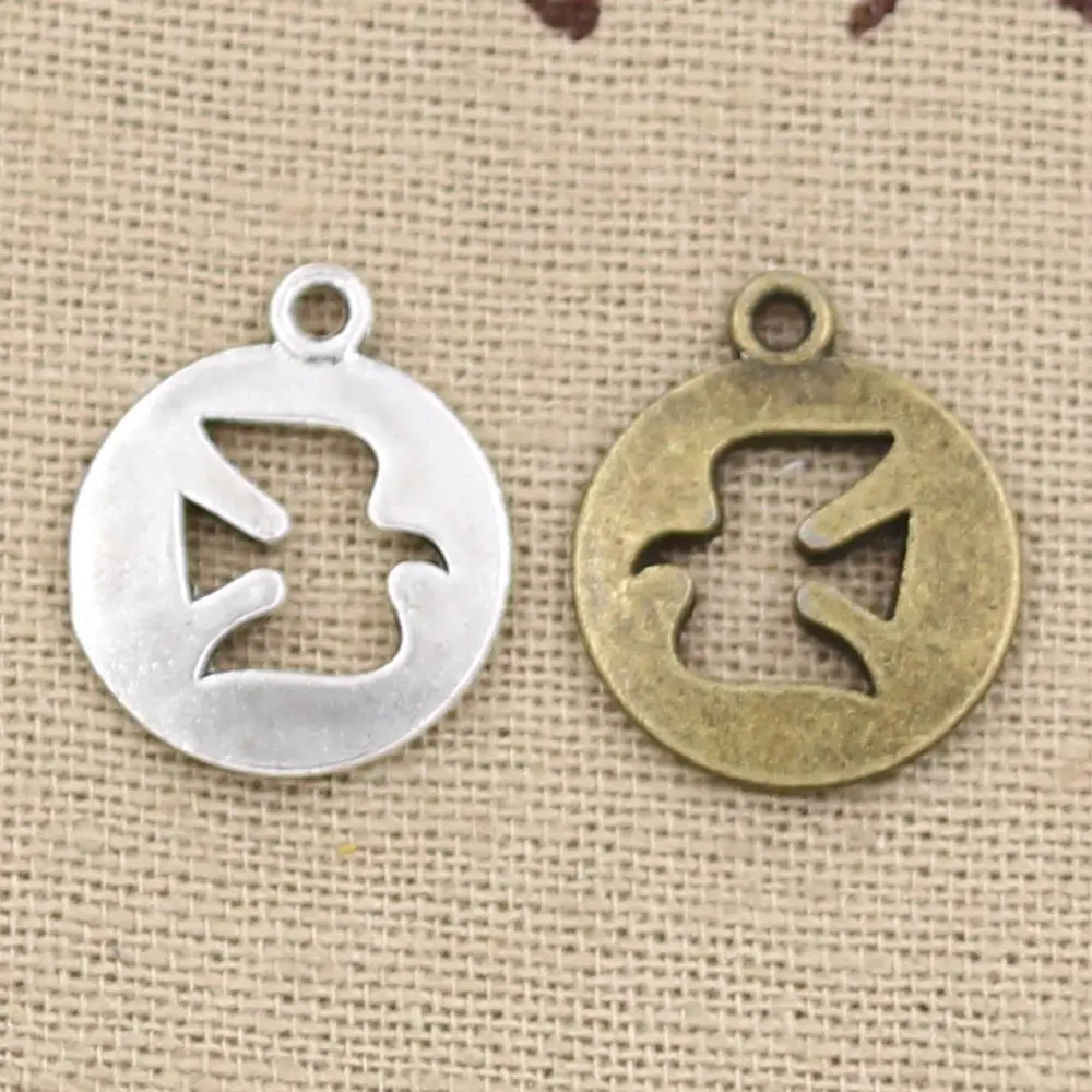 12pcs Charms Peace Dove 18x15mm Hollow Antique charms pendant fit Vintage Tibetan Bronze Silver color DIY Handmade Jewelry | Украшения и