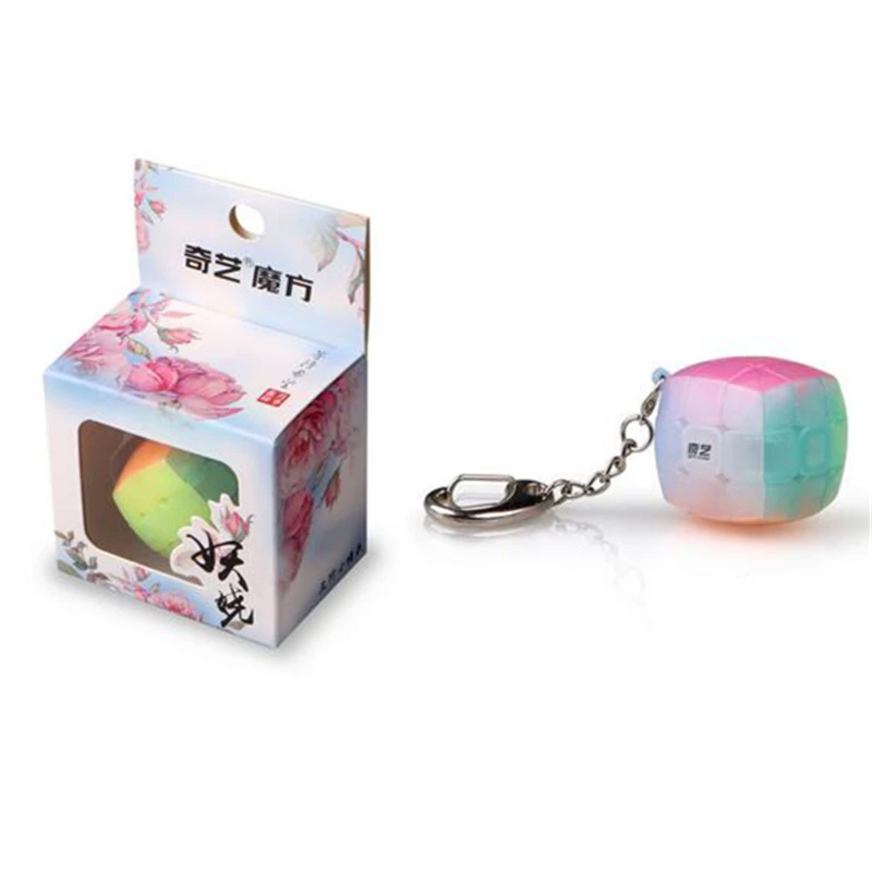 

Newest QiYi 3x3x3 Little Steamed Bun Magic Cube Mini Educational Toys for Brain Trainning Jelly Color-3cm Keychain cube