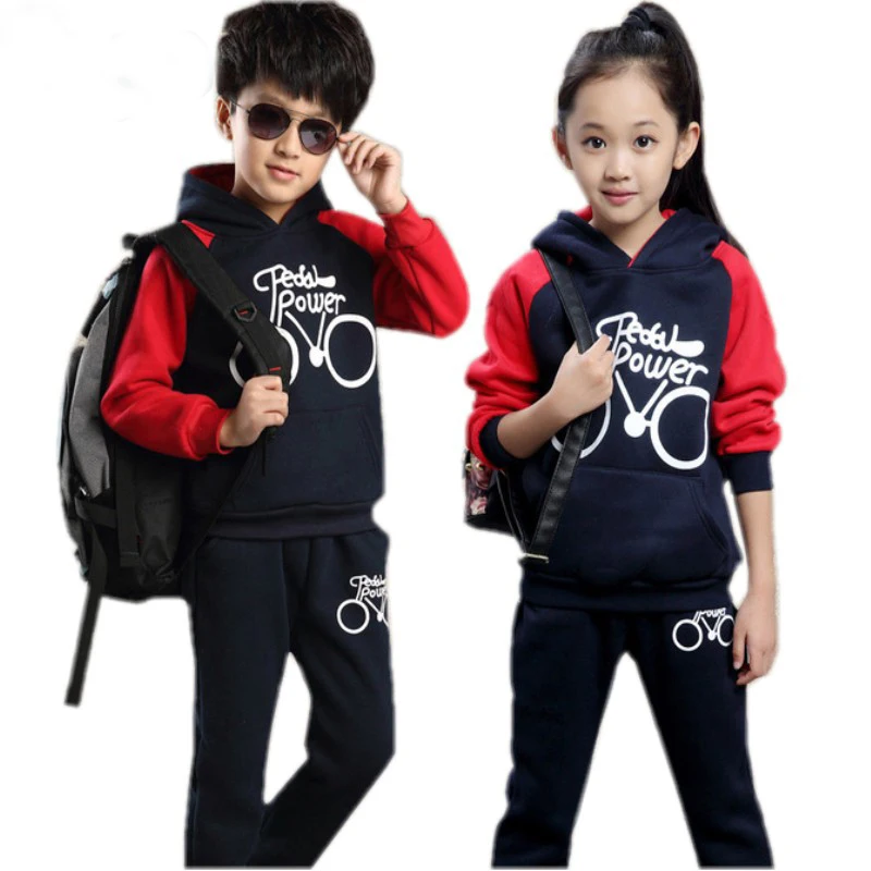 Детский спортивный костюм для девочек спортивная одежда мальчиков толстовка с