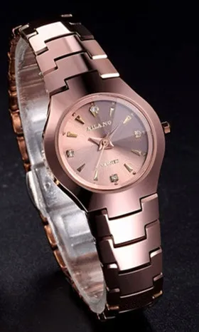 Strip RoseGold Women AILANG Простые Модные Бизнес стильные парные часы, японские кварцевые часы высокого качества из вольфрамовой стали, часы с календарем Reloj A112 - Цвет: Strip RoseGold Women