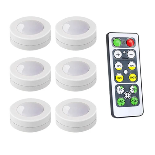 6 lamp 1 controller Светодиодный Ночной светильник, беспроводной портативный пульт дистанционного управления, питание от батареи, сенсорный датчик, светильник под шкаф s для кухни, настенный светильник - Цвет: 6 lamp 1 controller