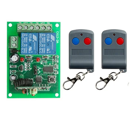 Новейший беспроводной дистанционный выключатель 12 В постоянного тока, 2 канала, радиочастотный, Беспроводной светодиодный выключатель для лампы, 1 приемник + 2 передатчика, пульт дистанционного управления вкл./выкл.