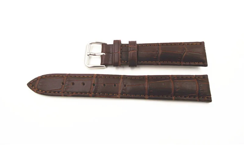 Прибыл 1 шт. 18 мм подлинная коровья кожа часовой браслет часы ремень кофе цвет