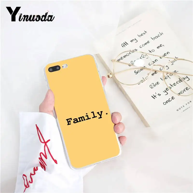 Yinuoda love text цветной узор мягкий чехол для телефона из ТПУ iPhone 8 7 6 6S Plus X XS MAX 5 5S SE XR 10 11