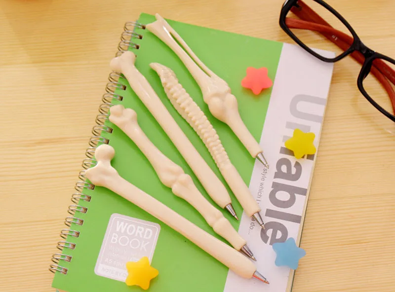 1 шт. забавные кости шариковая ручка в форме цветка ручки творческий офис