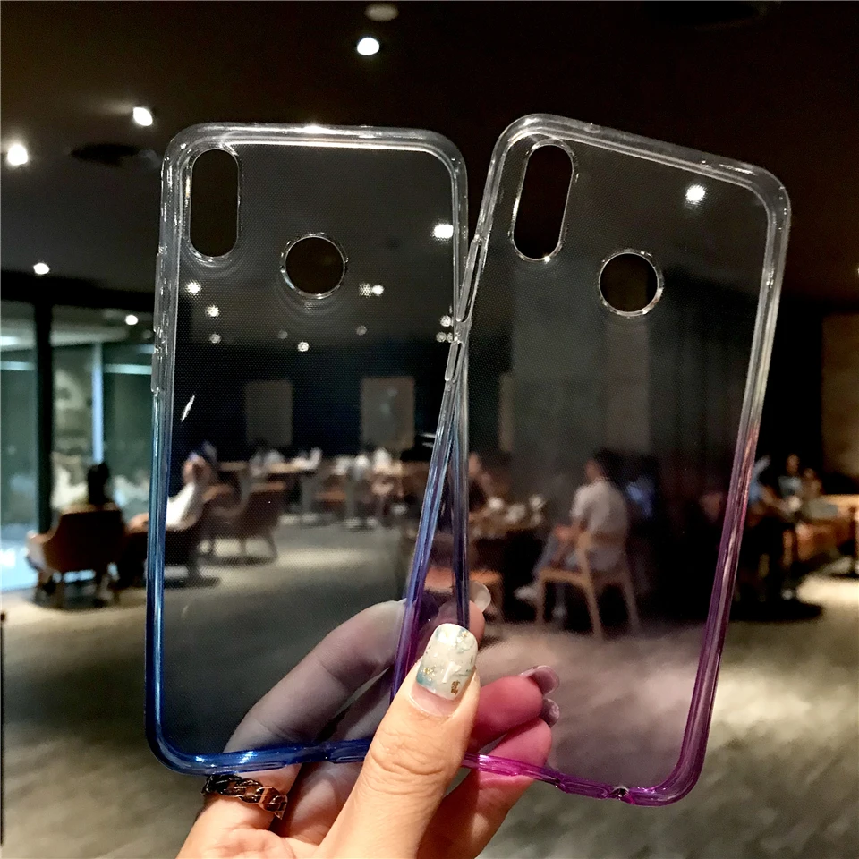 Радужный чехол из термопластичного полиуретана для huawei P20 Pro P10 P9 Lite P8 2017 Y5 Y6 Y7 2018