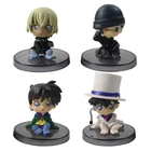 4 шт.лот 5 см Детектив Конан эдогава Конан Акай шуучи Фуруя Рей Сидящая ПВХ экшн-фигурка коллекционные модели игрушки