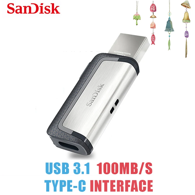 Sandisk оригинальный 128 ГБ SDDDC2 крайне высокая скорость Тип C USB3.1 двойной OTG USB флеш