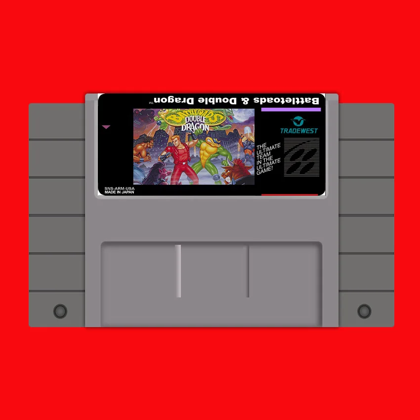 Игровая карта Battletoads и Double Dragon 16 бит большая серая игровая для США игрок NTSC |