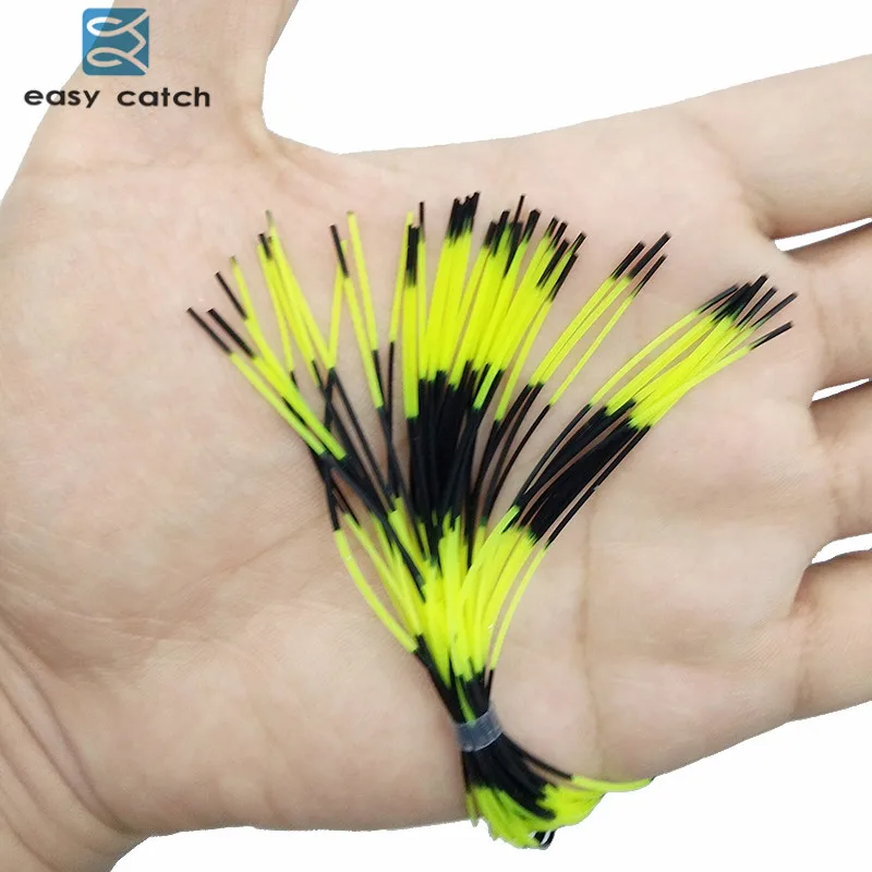 Easy Catch 10 шт. разноцветные рыболовные резиновые юбки Силиконовые с 50 нитками для