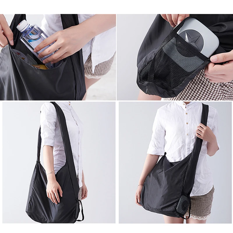 Nordic Creative Square Rotating Shopping Bag Storage Box Large Folding Nylon Portable Space Saving Travel | Дом и сад