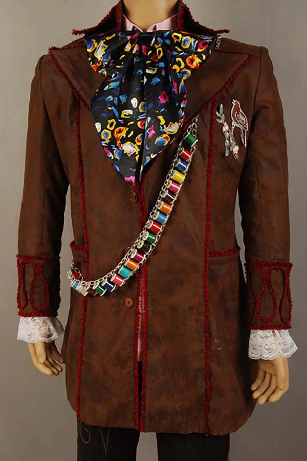 Full Set Джони Депп как Mad Hatter косплей костюм наряд Алиса в стране чудес куртка брюки галстук Рождество Хэллоуин карнавал для взрослых мужчин - Цвет: Full Set